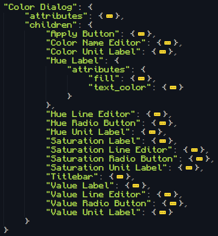 Screenshot of New Theme Data Structure